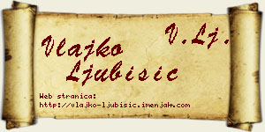Vlajko Ljubišić vizit kartica